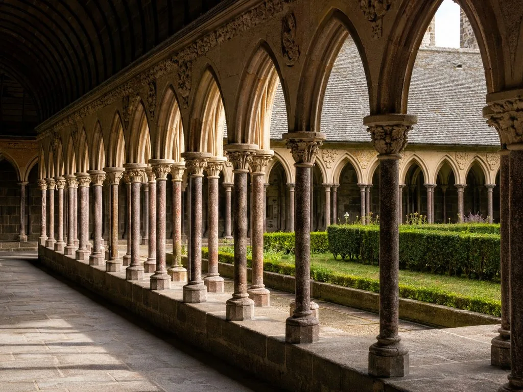 Le cloître de La Merveille, à l&rsquo;abbaye